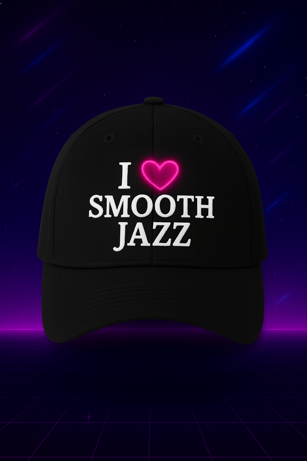 Black I Love Smooth Jazz Snapback Hat