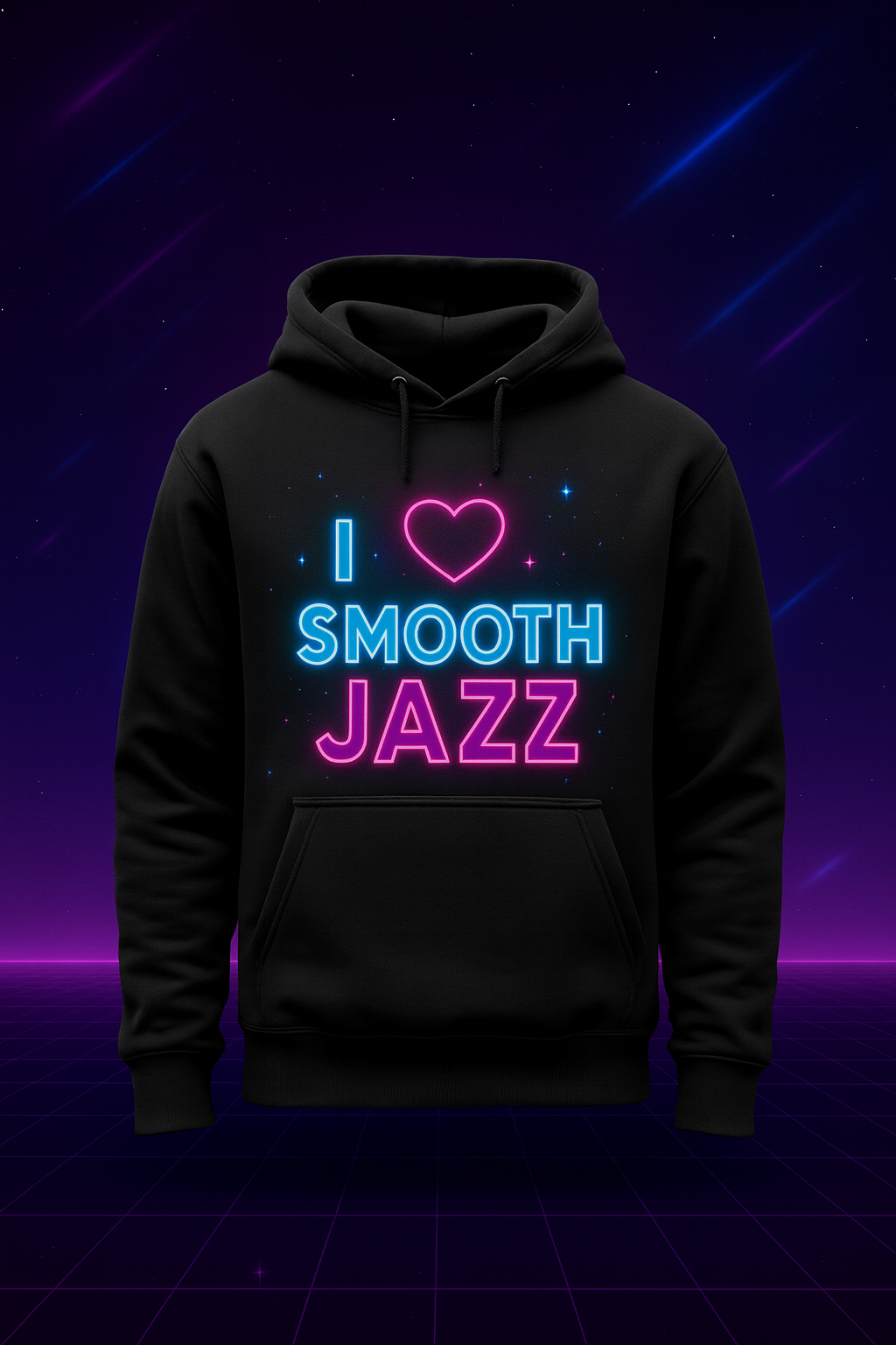 Black I Love Smooth Jazz Hoodie